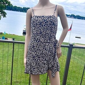 Zaful S Ditsy Floral Faux Wrap Skirt Minidress! EUC!